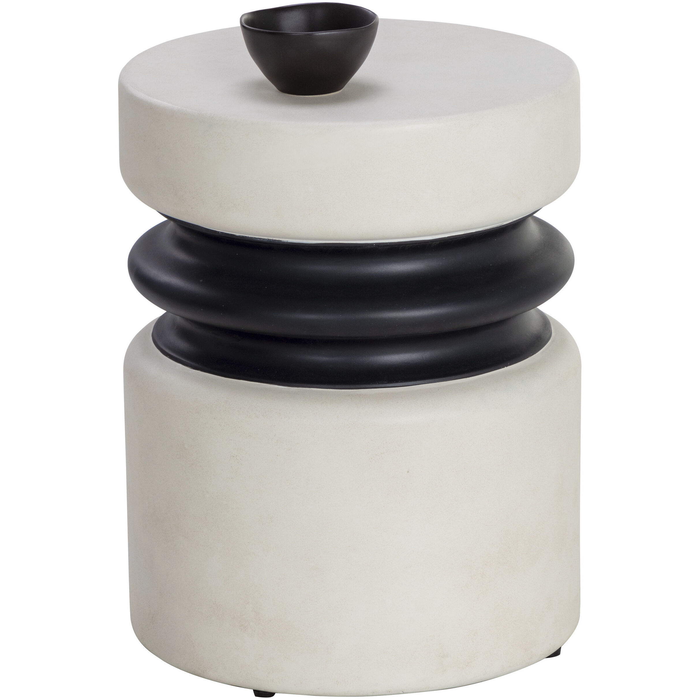 Sumie 19.25 X 15 inch White Outdoor End Table